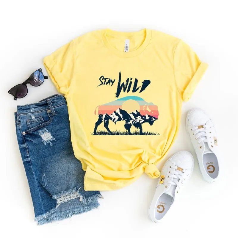 Stay Wild Buffalo Short Sleeve Tee sold by Zulily