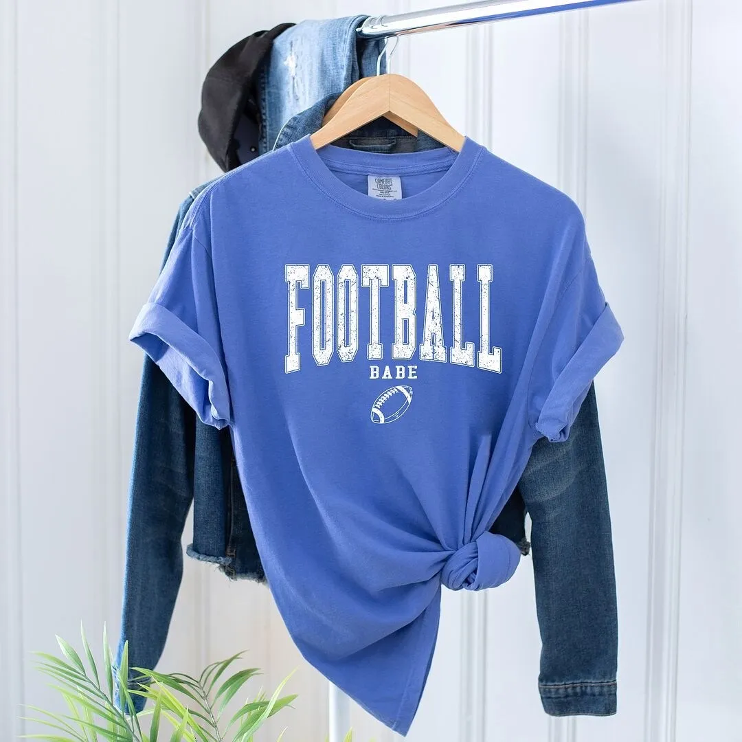 Varsity Football Babe Garment Dyed Tee sold by Zulily