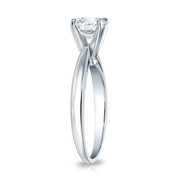 Auriya Platinum 2 1/4ctw Round Solitaire Diamond Engagement Ring Certified sold by Zulily product image thumbnail 3