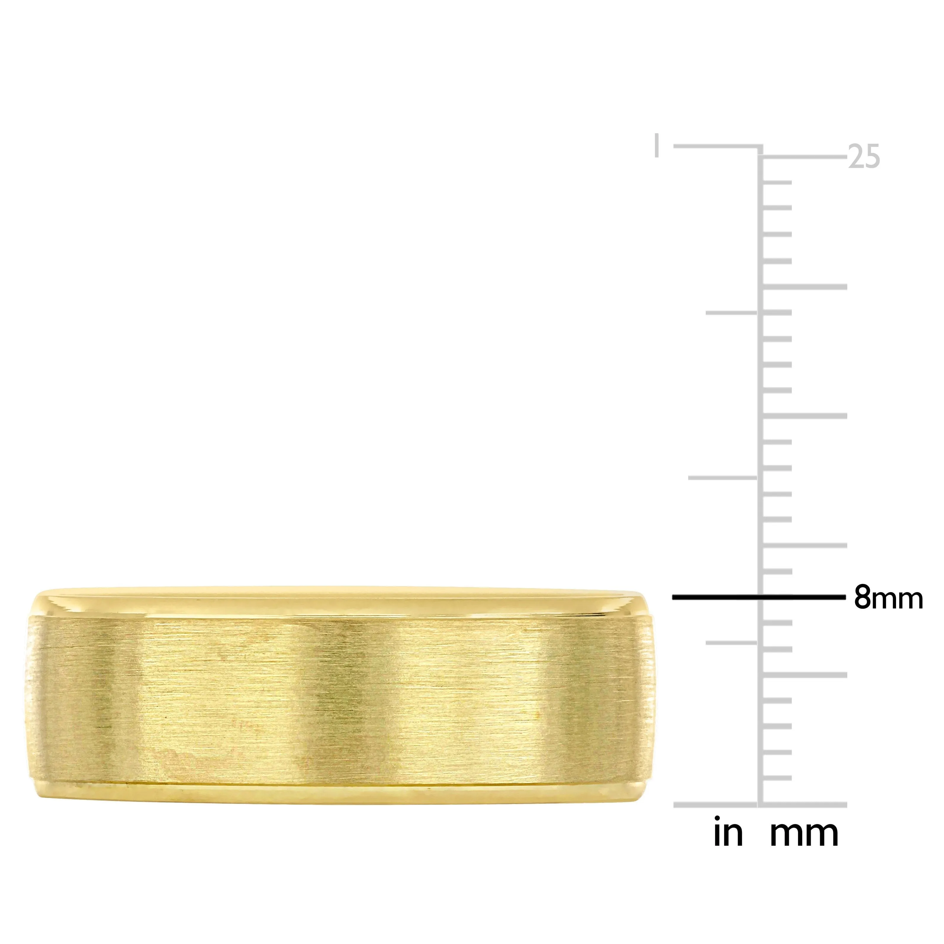 Miadora 8mm Mens Brushed Finish Wedding Band in 14k Yellow Gold sold by Zulily product image thumbnail 3