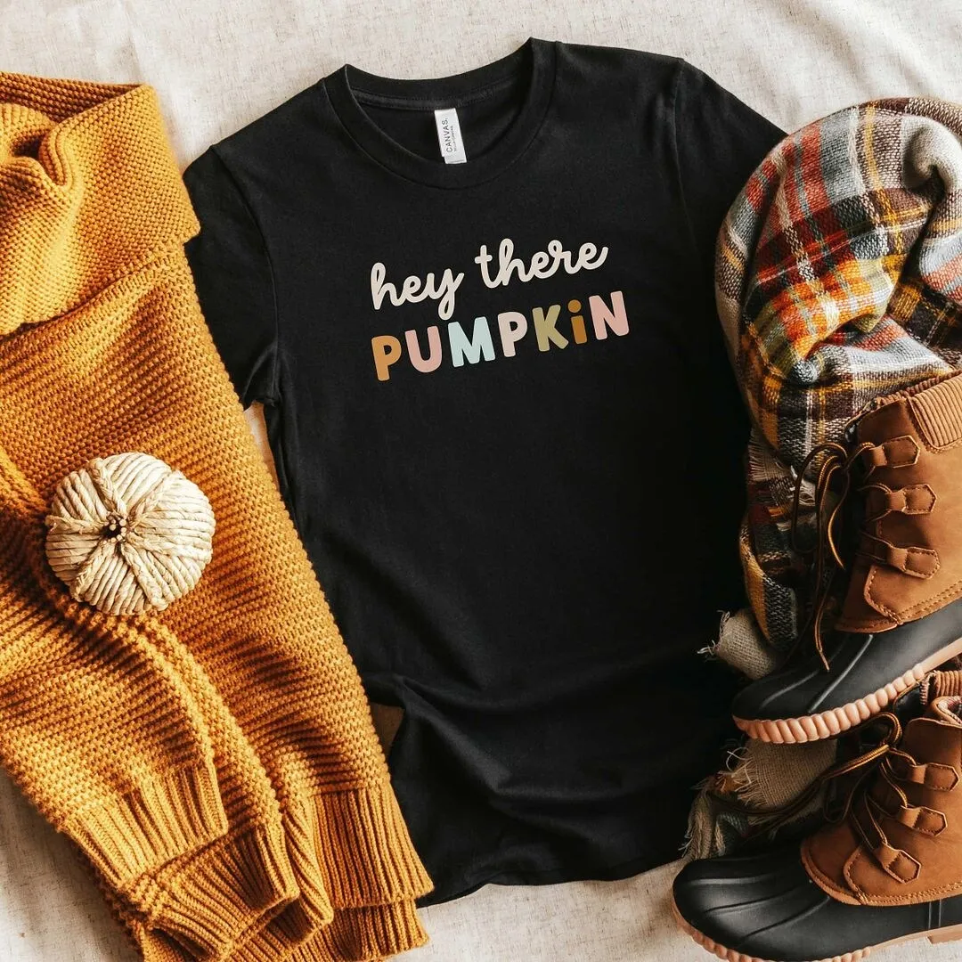Hey There Pumpkin Colorful Short Sleeve Tee sold by Zulily