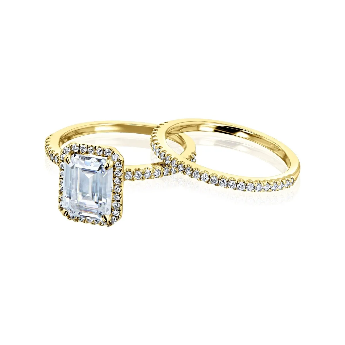 Annello by Kobelli 14k Gold Emma Moissanite Bridal Set (GH/VS, DEF/VS) sold by Zulily product image thumbnail 4