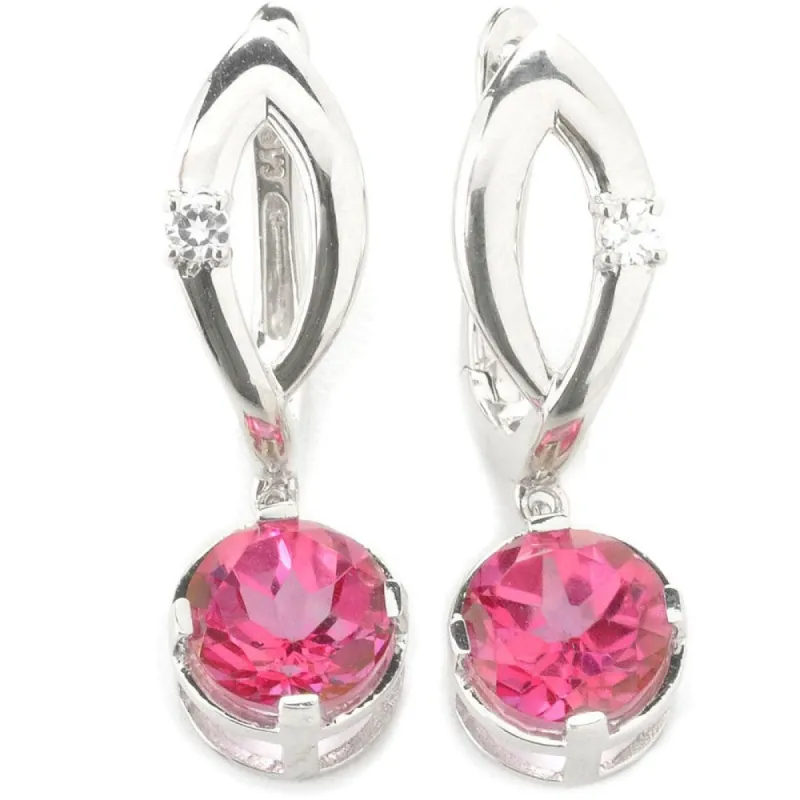 Sterling Silver White Topaz and Gemstone Dangle Earrings sold by Zulily