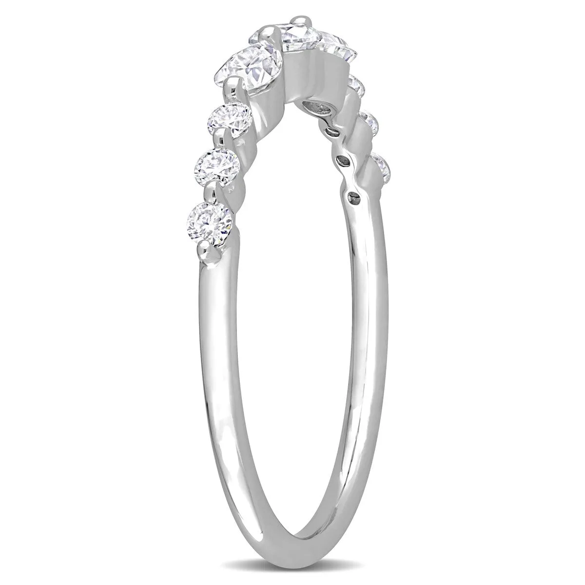 Miadora 2/5ct DEW Moissanite Semi-Eternity Ring in Sterling Silver sold by Zulily product image thumbnail 2