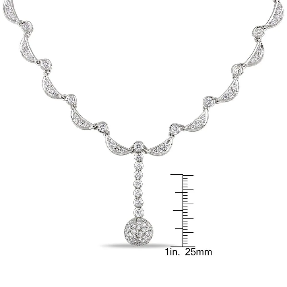 Miadora Signature Collection 14k White Gold 2 3/4ct TDW Diamond Necklace sold by Zulily product image thumbnail 3