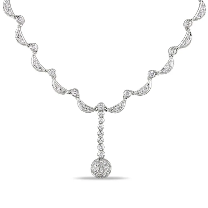 Miadora Signature Collection 14k White Gold 2 3/4ct TDW Diamond Necklace sold by Zulily