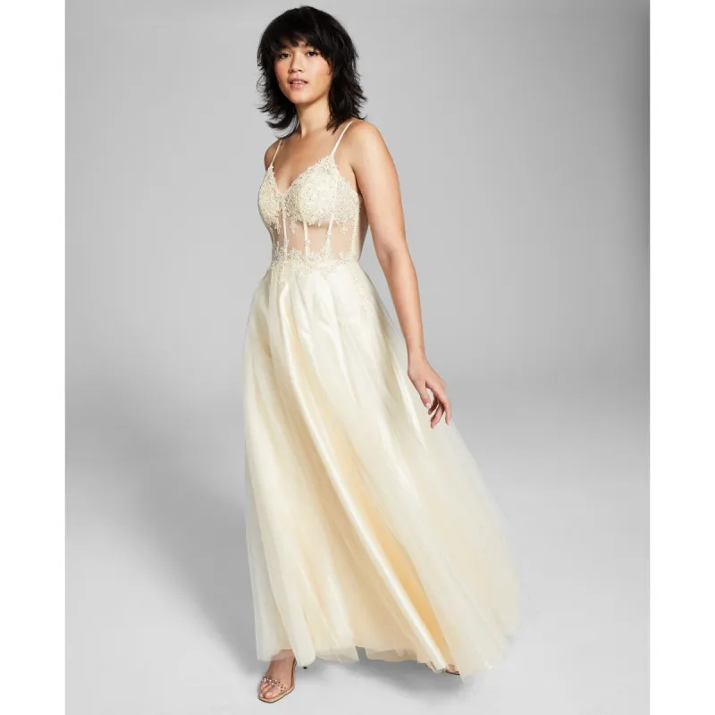 Blondie Nites Junior's Corset Gown Yellow Size 5 sold by Zulily