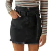 Guess Women's Denim Frayed Hem Denim Skirt Black Size Small sold by Zulily