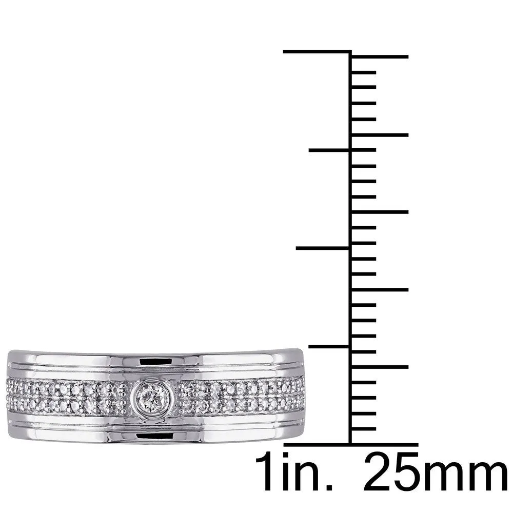 Miadora 10k White Gold 1/5ct TDW Diamond Ring sold by Zulily product image thumbnail 3