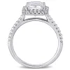 Miadora 2 7/8ct DEW Emerald-cut Moissanite Halo Engagement Ring in 10k White Gold sold by Zulily