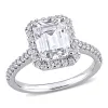Miadora 2 7/8ct DEW Emerald-cut Moissanite Halo Engagement Ring in 10k White Gold sold by Zulily