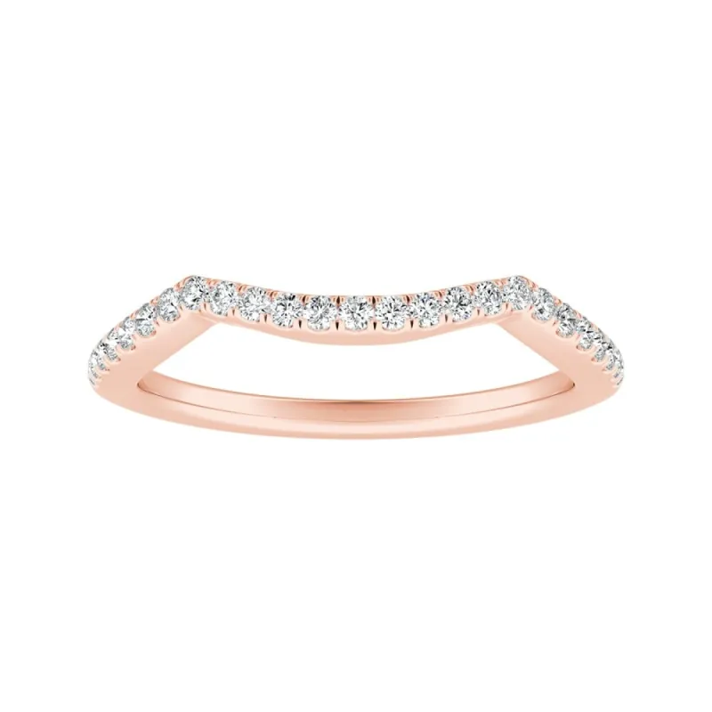 Auriya 1/6ctw Curved Diamond Wedding Band 14k Gold sold by Zulily