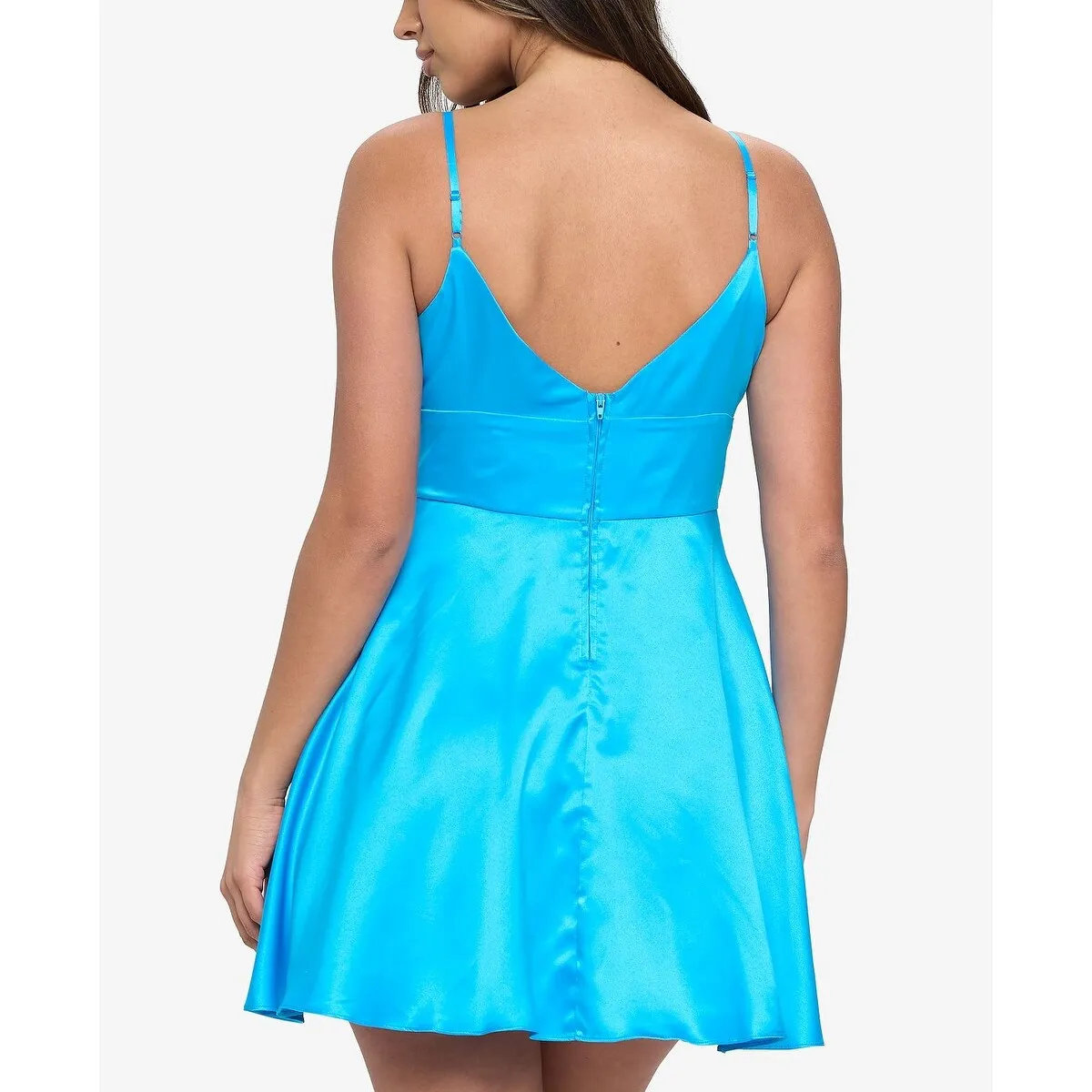 B Darlin Junior's Sheart Neck Fit & Flare Drweetess Blue Size 34 sold by Zulily product image thumbnail 2