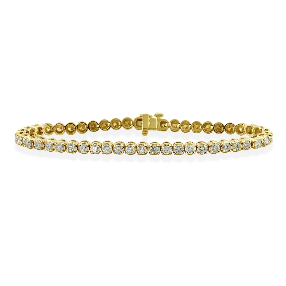 Auriya 14k Gold 3ct TDW Round 7-inch Diamond Tennis Bracelet sold by Zulily product image thumbnail 2