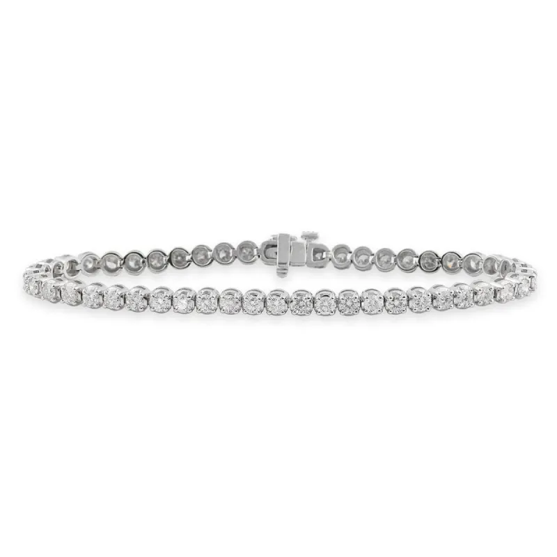 Auriya 14k Gold 3ct TDW Round 7-inch Diamond Tennis Bracelet sold by Zulily