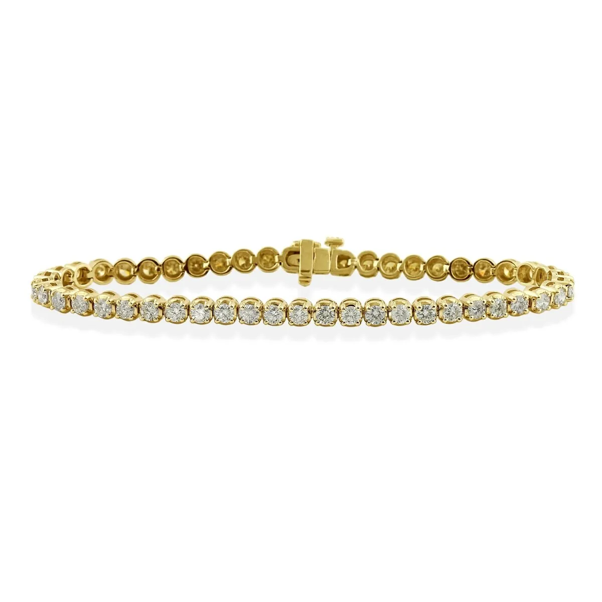 Auriya 14k Gold 3ct TDW Round 7-inch Diamond Tennis Bracelet sold by Zulily product image thumbnail 5