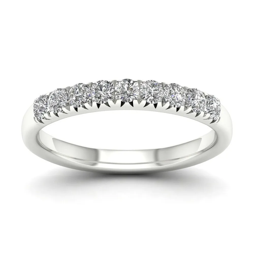 De Couer 14k White Gold 2/5ct TDW Diamond Women's Wedding Band - White H-I sold by Zulily