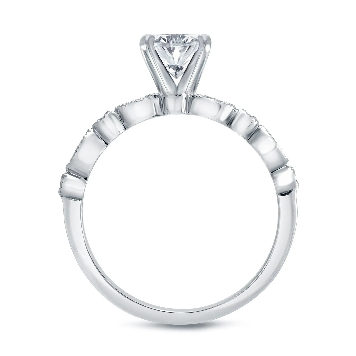 Auriya 14k Gold 3/4ctw Vintage Oval Diamond Engagement Ring Set sold by Zulily product image thumbnail 5