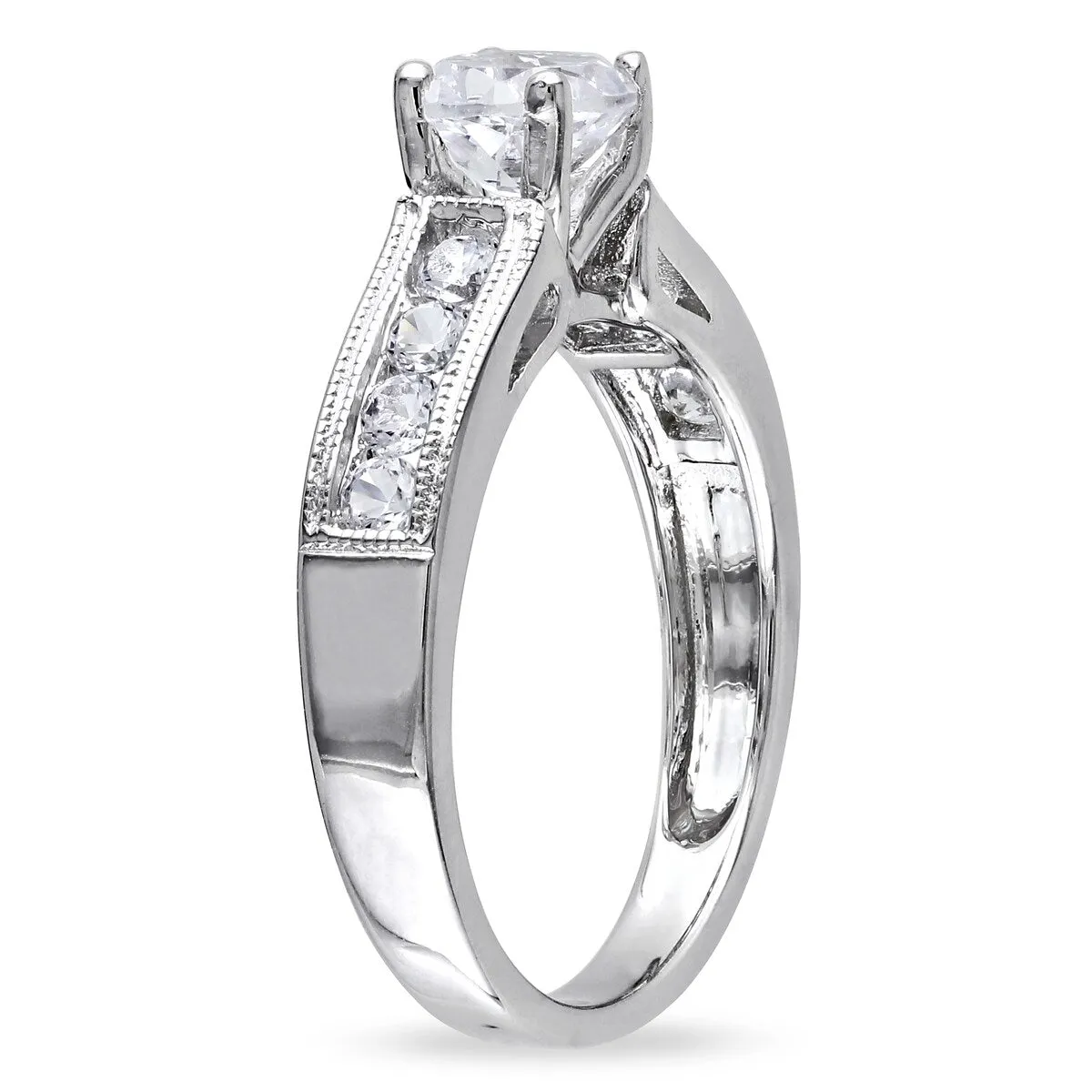 Miadora Sterling Silver Created White Sapphire Engagement Ring sold by Zulily product image thumbnail 2