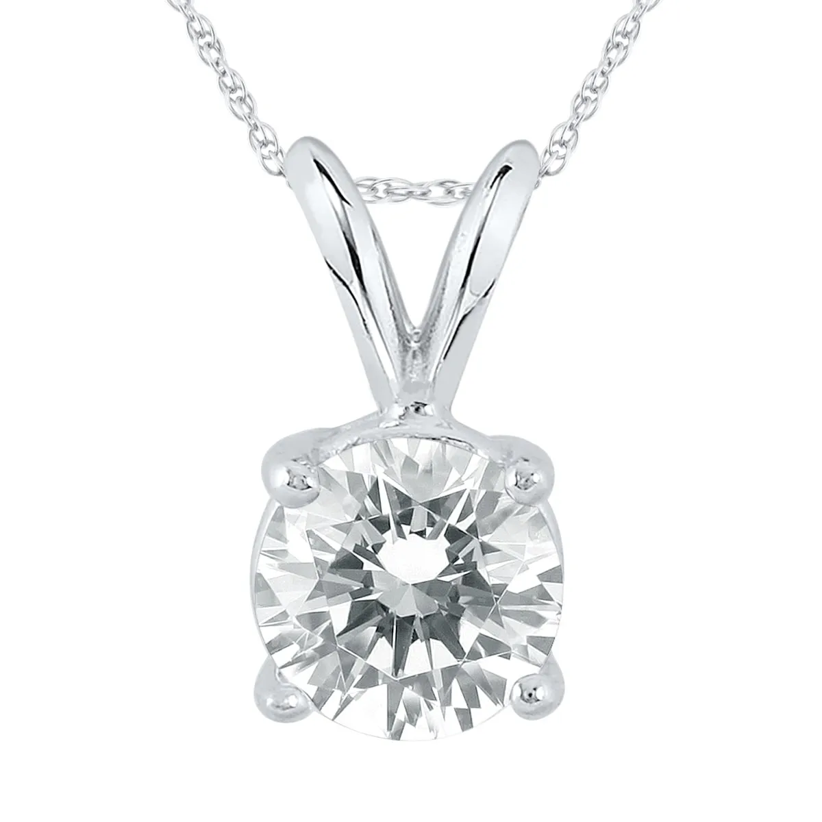 IGI Certified Lab Grown 1 1/10 Carat Diamond Solitaire Pendant in 14K White Gold (J Color, SI2 Clarity) sold by Zulily