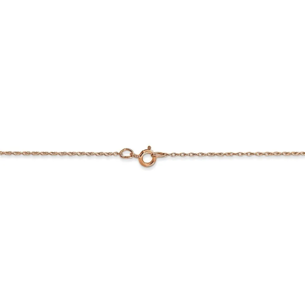 Curata 14k Rose Gold Solid 0.5mm Carded Cable Rope Chain Necklace Options: 16 18 20 24 sold by Zulily product image thumbnail 5