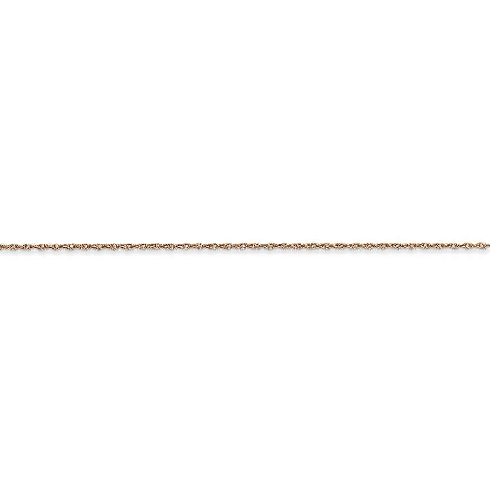 Curata 14k Rose Gold Solid 0.5mm Carded Cable Rope Chain Necklace Options: 16 18 20 24 sold by Zulily product image thumbnail 4