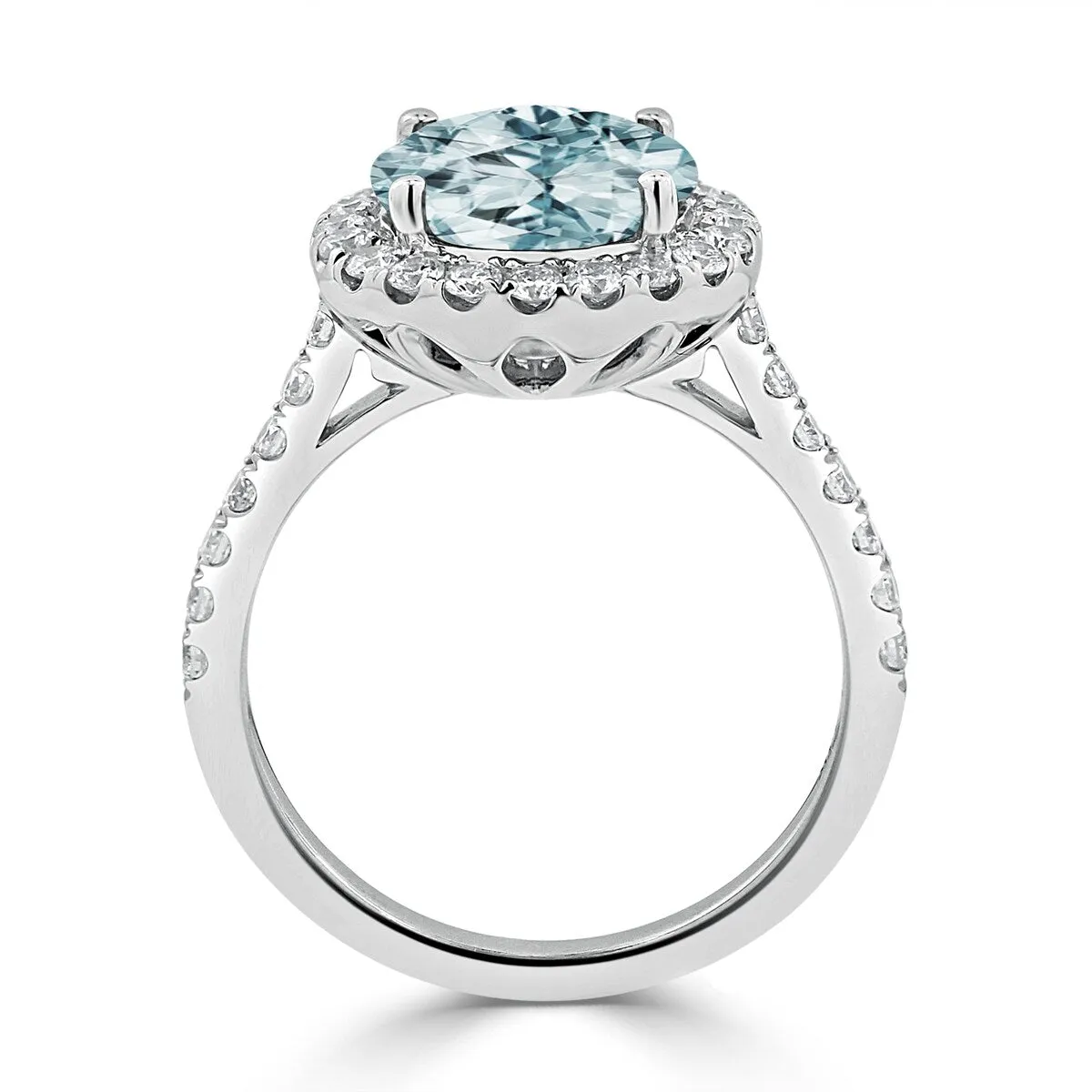 Auriya 2ct Fancy Round Aquamarine and Halo Diamond Engagement Ring 5/8ctw 14k Gold sold by Zulily product image thumbnail 5