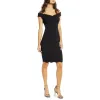 Emerald Sundae Women's Sleeveless V Neck Above The Knee Sheath Dress Black Size Large sold by Zulily