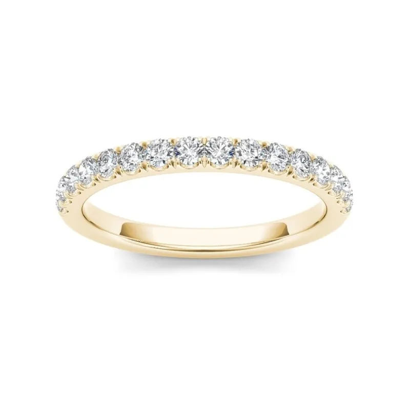 De Couer 10k Yellow Gold 1/3ct TDW Diamond Wedding Band sold by Zulily
