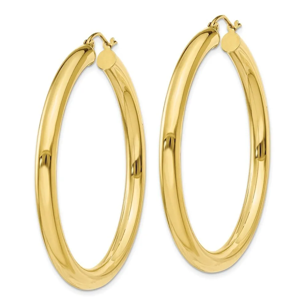 Curata 10k Yellow Gold 45x4mm Polished Wide Classic Round Tube Hoop Earrings sold by Zulily product image thumbnail 2