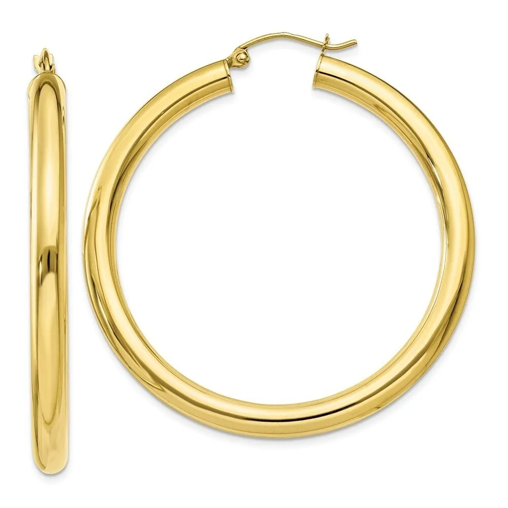 Curata 10k Yellow Gold 45x4mm Polished Wide Classic Round Tube Hoop Earrings sold by Zulily