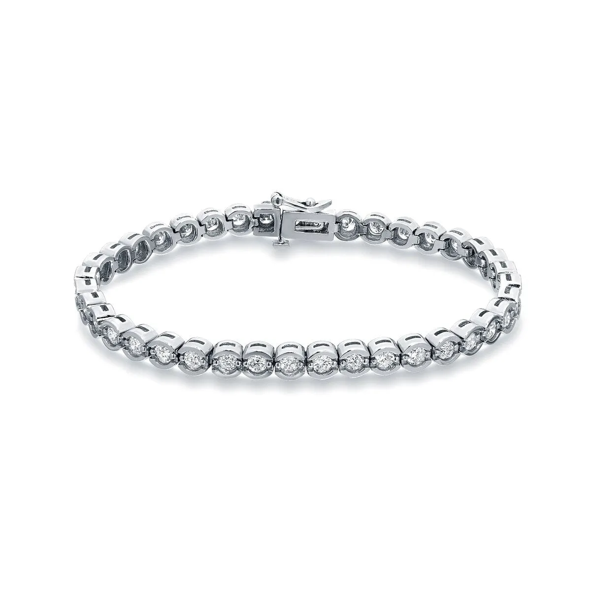 Auriya 14k White Gold 3 3/4ct TDW Round Diamond Tennis Bracelet sold by Zulily product image thumbnail 4