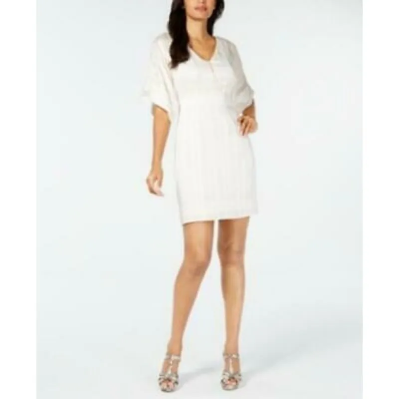 Thalia Sodi Women's Dolman-Sleeve Necklace Mini Dress Natural Size Extra Small sold by Zulily