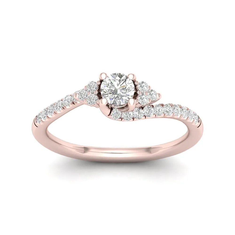 De Couer 14k Gold 1/2Ct TDW Diamond Bypass Engagement Ring sold by Zulily product image thumbnail 5