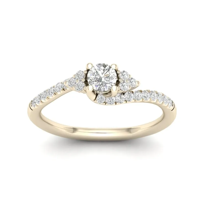 De Couer 14k Gold 1/2Ct TDW Diamond Bypass Engagement Ring sold by Zulily