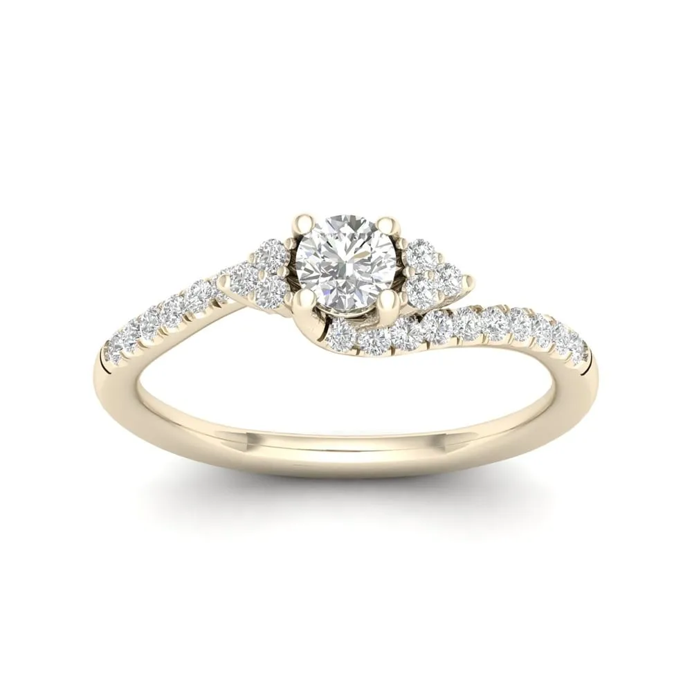 De Couer 14k Gold 1/2Ct TDW Diamond Bypass Engagement Ring sold by Zulily