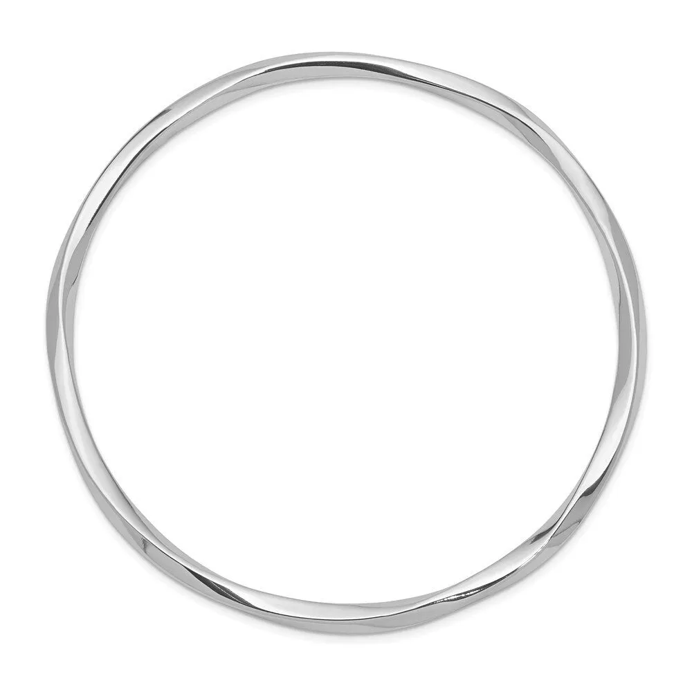 Curata 925 Sterling Silver 7" 3.5mm Solid Slip on Polished Bangle Bracelet sold by Zulily product image thumbnail 3