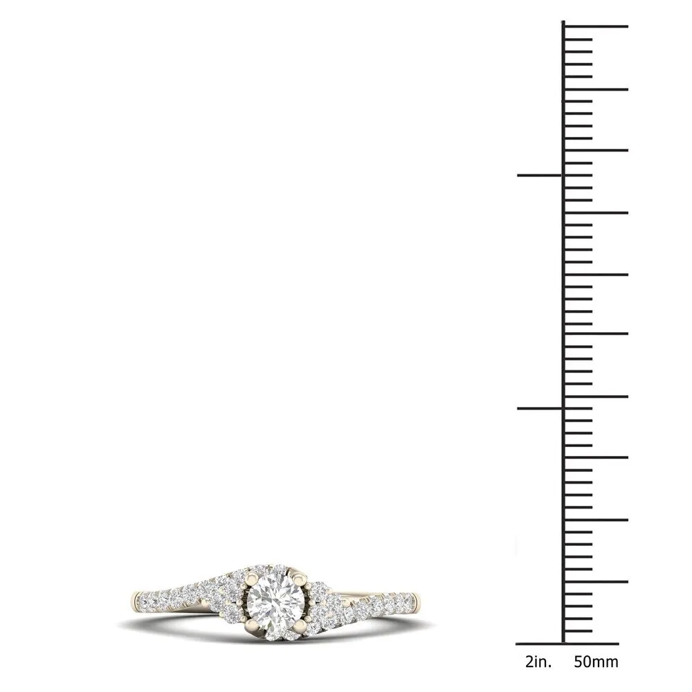 De Couer 14k Gold 1/2Ct TDW Diamond Bypass Engagement Ring sold by Zulily product image thumbnail 4
