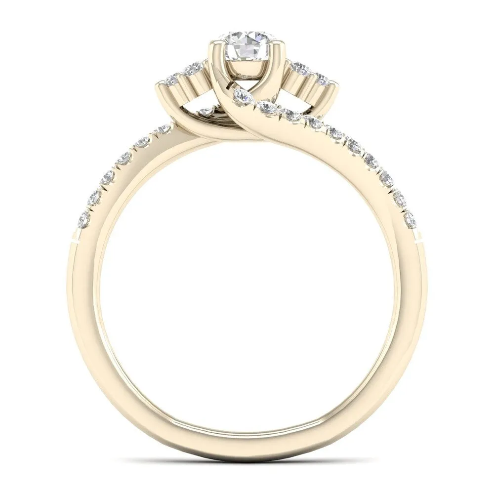 De Couer 14k Gold 1/2Ct TDW Diamond Bypass Engagement Ring sold by Zulily product image thumbnail 3