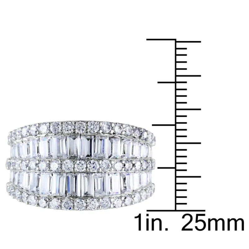 Miadora Sterling Silver Channel-set Cubic Zirconia Anniversary Ring sold by Zulily