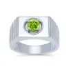 Sterling Silver Choice of Gemstone Solitaire Men's Ring sold by Zulily