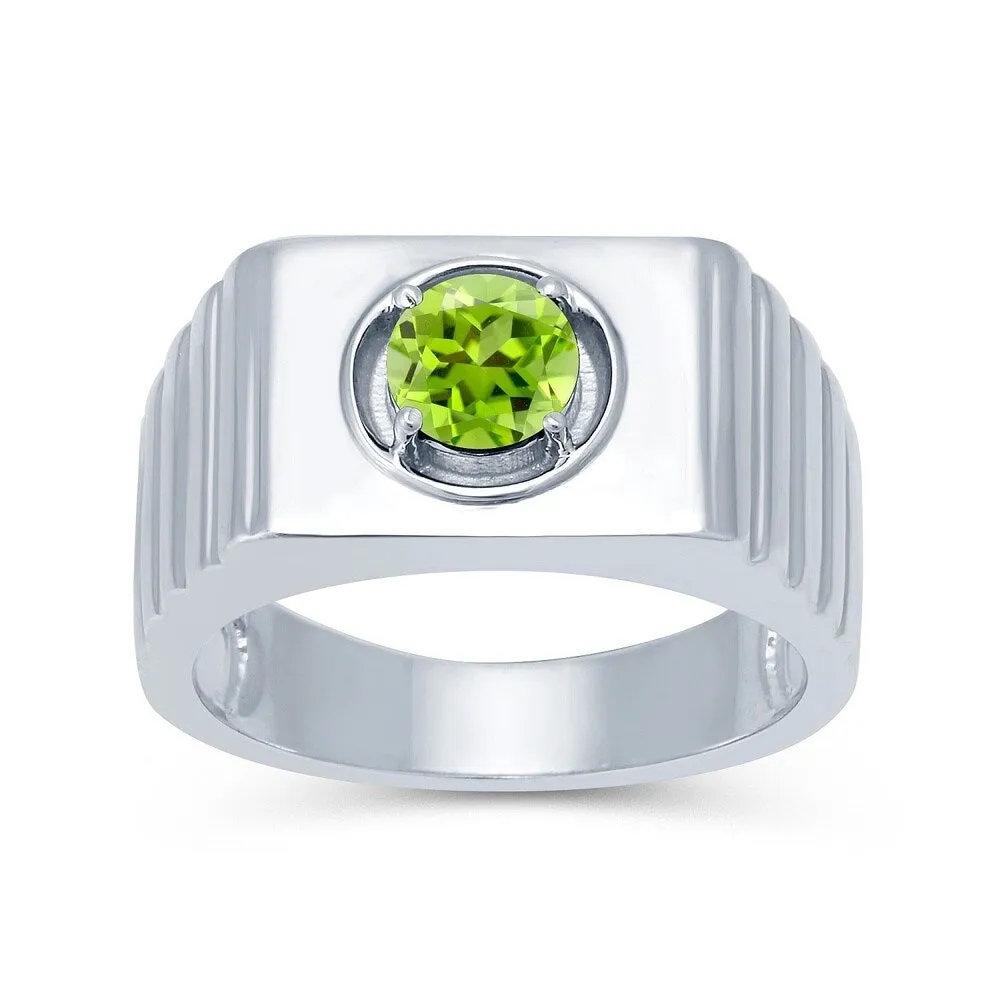Sterling Silver Choice of Gemstone Solitaire Men's Ring sold by Zulily product image thumbnail 5