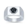 Sterling Silver Choice of Gemstone Solitaire Men's Ring sold by Zulily