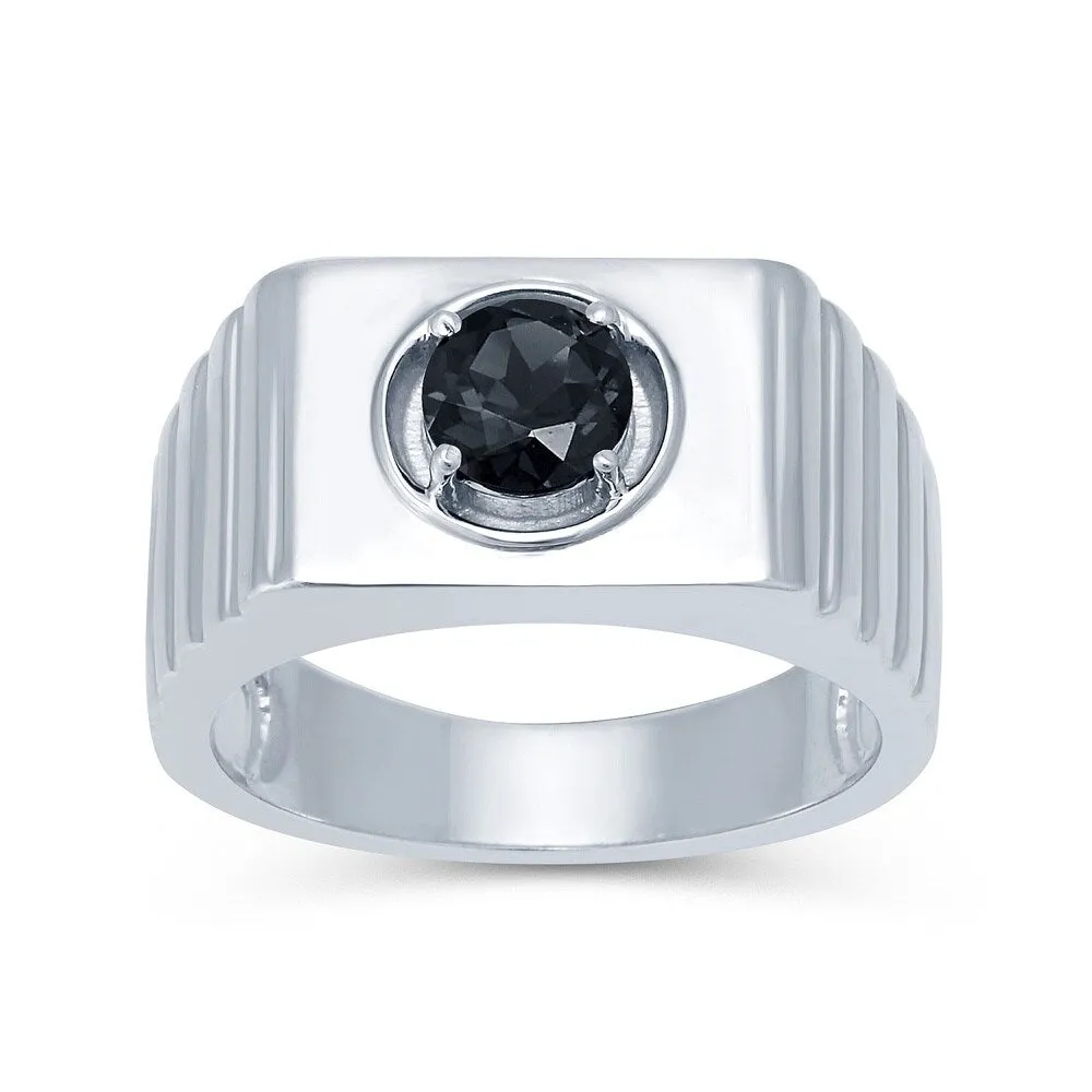 Sterling Silver Choice of Gemstone Solitaire Men's Ring sold by Zulily product image thumbnail 3