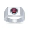 Sterling Silver Choice of Gemstone Solitaire Men's Ring sold by Zulily