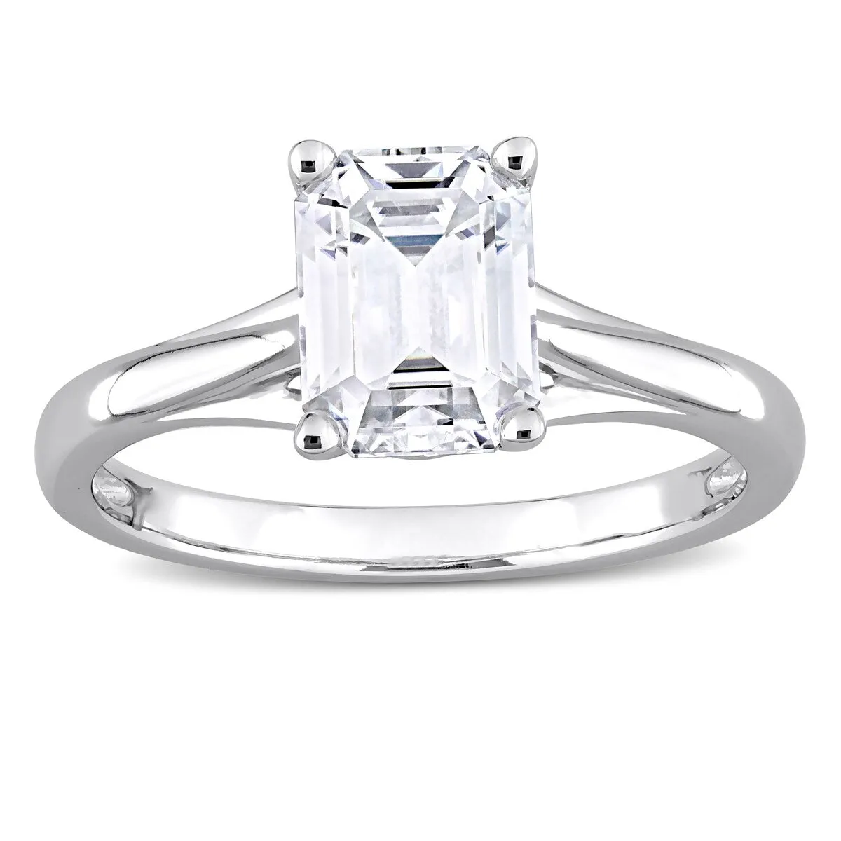 Miadora 2ct DEW Octagon-cut Moissanite Solitaire Engagement Ring in 14k White Gold sold by Zulily product image thumbnail 3