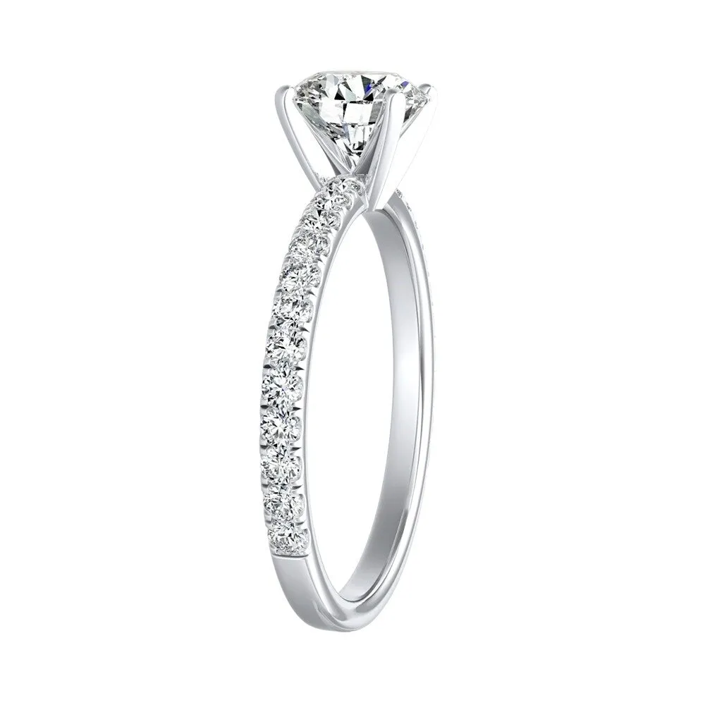Auriya 14k Gold Classic 2 1/2ct Moissanite and Diamond Engagement Ring 1/3ctw sold by Zulily product image thumbnail 4
