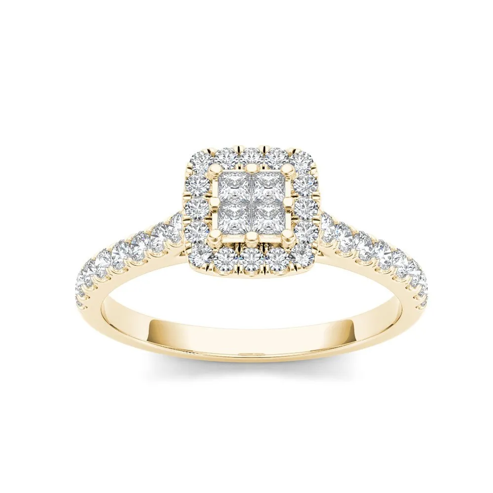 De Couer IGI Certified 10k Gold 1/2ct TDW Diamond Multi Stone Engagement Ring sold by Zulily product image thumbnail 5