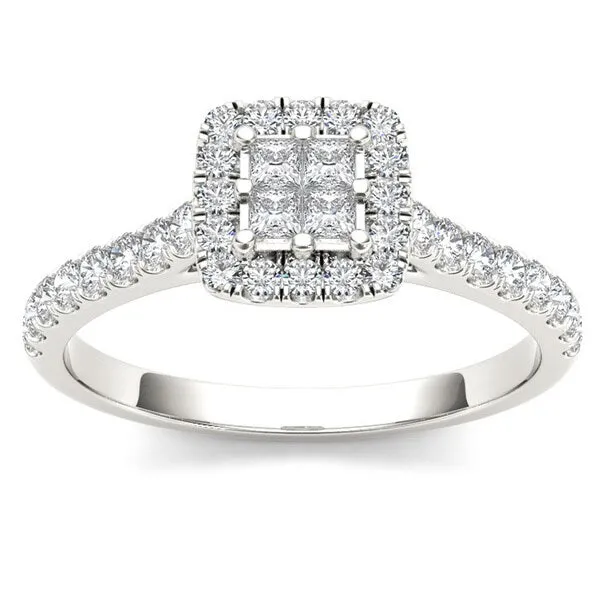De Couer IGI Certified 10k Gold 1/2ct TDW Diamond Multi Stone Engagement Ring sold by Zulily