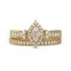 De Couer IGI Certified 10k Yellow Gold 1/2ct TDW Diamond Halo Engagement Ring Set sold by Zulily